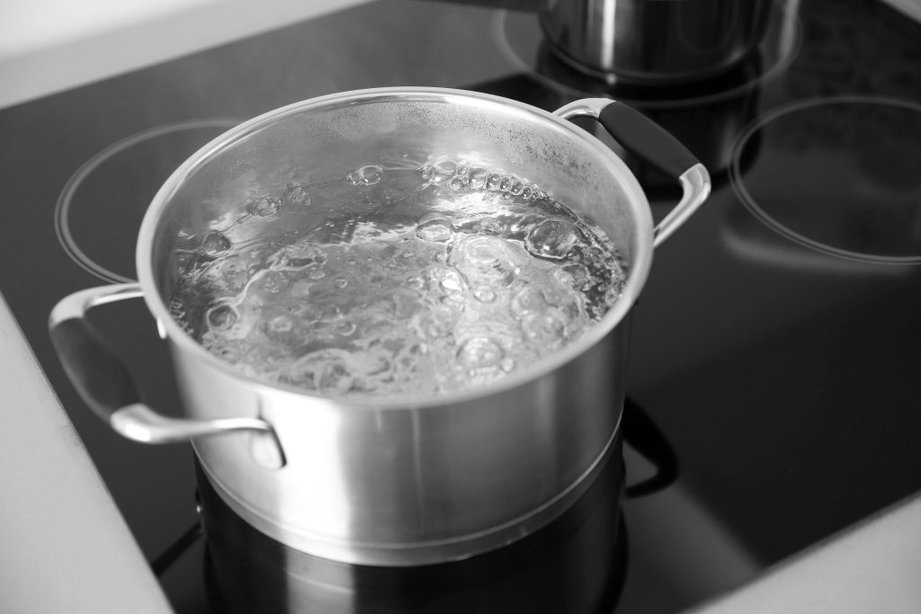boiling water to help with a bad clog